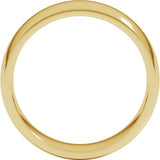 10K Yellow Gold 7 mm Lightweight Comfort-Fit Half Round Band Size 11