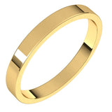 10K Yellow Gold 2.5 mm Flat Band Size 7