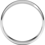 10K White Gold 6 mm Lightweight Half Round Band Size 6