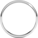 10K White Gold 4 mm Lightweight Half Round Band Size 8