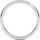 Sterling Silver 4 mm Lightweight Comfort-Fit Half Round Band Size 7