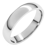 Sterling Silver 4 mm Lightweight Comfort-Fit Half Round Band Size 8