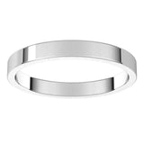 14K White Gold 2.5 mm Flat Band Size 9