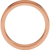 14K Rose Gold 5 mm Comfort-Fit Flat Band Size 6.5