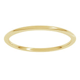 14K Yellow Gold 1 mm Lightweight Comfort-Fit Half Round Band Size 3.5