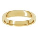 14K Yellow Gold 3.5 mm Lightweight Comfort-Fit Half Round Band Size 8