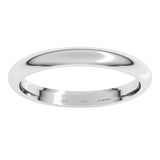 10K White Gold 2.5 mm Comfort-Fit Half Round Band Size 6