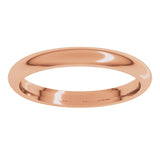 10K Rose Gold 2.5 mm Comfort-Fit Half Round Band Size 6