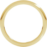 18K Yellow Gold 1 mm Comfort-Fit Half Round Band Size 6