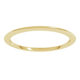 18K Yellow Gold 1 mm Comfort-Fit Half Round Band Size 6