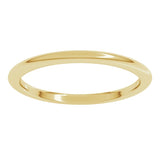 18K Yellow Gold 1.5 mm Comfort-Fit Half Round Band Size 6