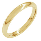 10K Yellow Gold 2.5 mm Comfort-Fit Half Round Band Size 7