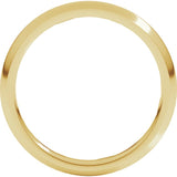 10K Yellow Gold 2.5 mm Comfort-Fit Half Round Band Size 7