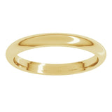 10K Yellow Gold 2.5 mm Comfort-Fit Half Round Band Size 7