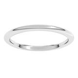 10K White Gold 1.5 mm Comfort-Fit Half Round Band Size 8.5