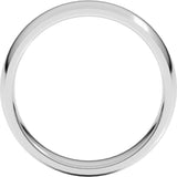 Sterling Silver 5 mm Lightweight Comfort-Fit Half Round Band Size 9.5