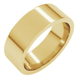 10K Yellow Gold 7 mm Comfort-Fit Flat Band Size 4
