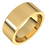 14K Yellow Gold 8 mm Comfort-Fit Flat Band Size 9