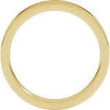 14K Yellow Gold 3 mm Comfort-Fit Flat Band Size 6.5