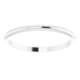 10K White Gold 1.5 mm Half Round Band Size 3