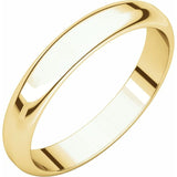 14K Yellow Gold 3.5 mm Half Round Band Size 6