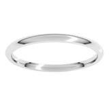 14K White Gold 1.5 mm Lightweight Comfort-Fit Half Round Band Size 9