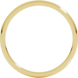 18K Yellow Gold 1.5 mm Lightweight Comfort-Fit Half Round Band Size 4