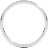 14K White Gold 1.5 mm Lightweight Comfort-Fit Half Round Band Size 8.5