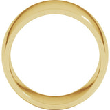 14K Yellow Gold 12 mm Lightweight Comfort-Fit Half Round Band Size 5