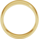 14K Yellow Gold 10 mm Lightweight Comfort-Fit Half Round Band Size 6.5