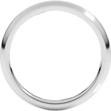 14K White Gold 2.5 mm Comfort-Fit Half Round Band Size 5