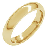 14K Yellow Gold 4 mm Comfort-Fit Half Round Band Size 5