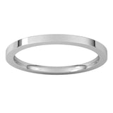 14K White Gold 1.5 mm Comfort-Fit Flat Band Size 8