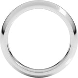 14K White Gold 5 mm Comfort-Fit Half Round Band Size 7