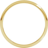 10K Yellow Gold 1.5 mm Lightweight Half Round Band Size 5