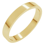 14K Yellow Gold 3 mm Flat Band Size 8