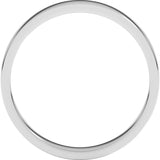 14K White Gold 3 mm Flat Band Size 5