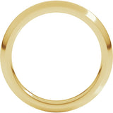 14K Yellow Gold 3 mm Comfort-Fit Half Round Band Size 11