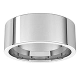 10K White Gold 8 mm Lightweight Comfort-Fit Flat Band Size 11