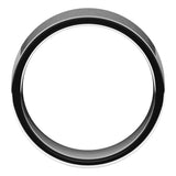 14K White Gold 8 mm Lightweight Comfort-Fit Flat Band Size 8