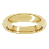 10K Yellow Gold 4 mm Comfort-Fit Half Round Band Size 12