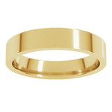 14K Yellow Gold 4 mm Lightweight Comfort-Fit Flat Band Size 7