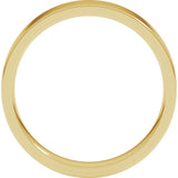 14K Yellow Gold 4 mm Lightweight Comfort-Fit Flat Band Size 8