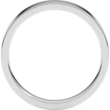 14K White Gold 4 mm Lightweight Comfort-Fit Flat Band Size 9