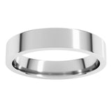 14K White Gold 4 mm Lightweight Comfort-Fit Flat Band Size 9