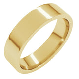 14K Yellow Gold 5 mm Lightweight Comfort-Fit Flat Band Size 7