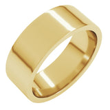 10K Yellow Gold 7 mm Lightweight Comfort-Fit Flat Band Size 16.5