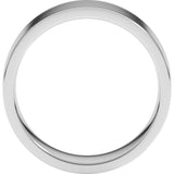14K White Gold 7 mm Lightweight Comfort-Fit Flat Band Size 5