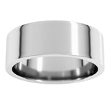 14K White Gold 7 mm Lightweight Comfort-Fit Flat Band Size 5