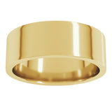 14K Yellow Gold 7 mm Lightweight Comfort-Fit Flat Band Size 7